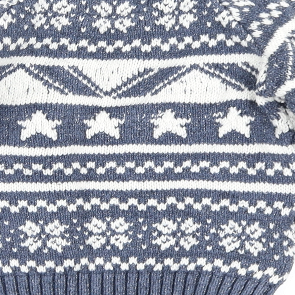 F&F  Blue Fair Isle Knit Pullover Jumper Size 18-24 Months