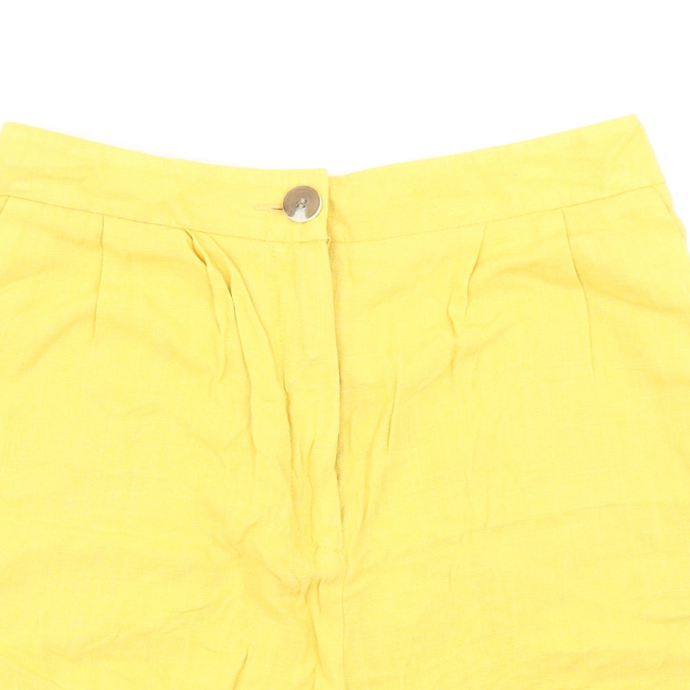F&F Womens Yellow   Mom Shorts Size 10