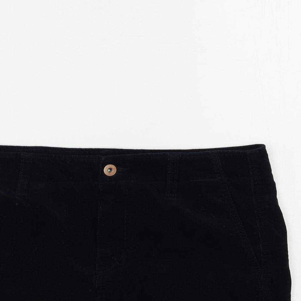 Uniqlo Womens Blue  Corduroy Mini Skirt Size 26 in