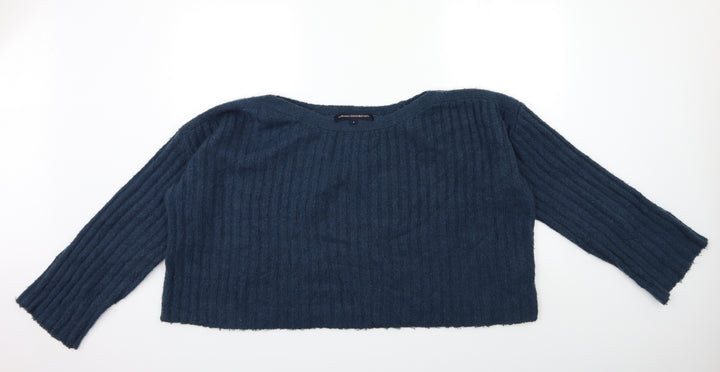 French Connection Womens Blue Knit Pullover Jumper Size S