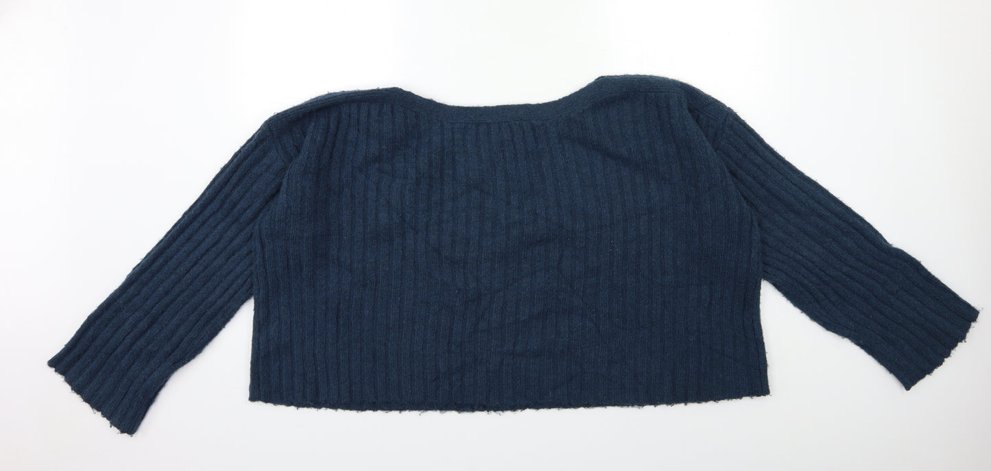 French Connection Womens Blue  Knit Pullover Jumper Size S