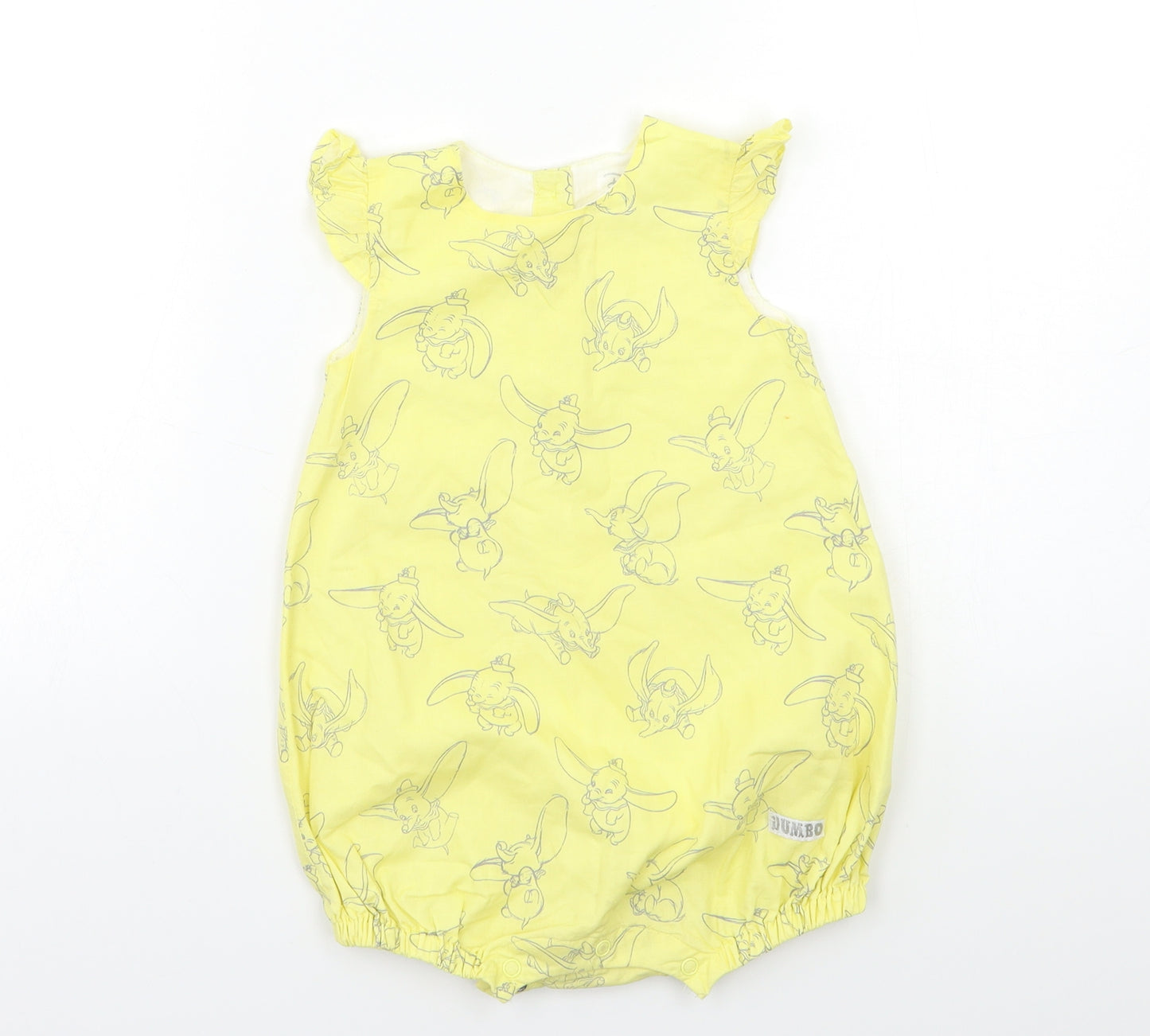 Disney Baby Yellow Geometric  Babygrow One-Piece Size 12 Months
