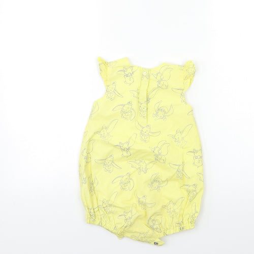 Disney Baby Yellow Geometric  Babygrow One-Piece Size 12 Months