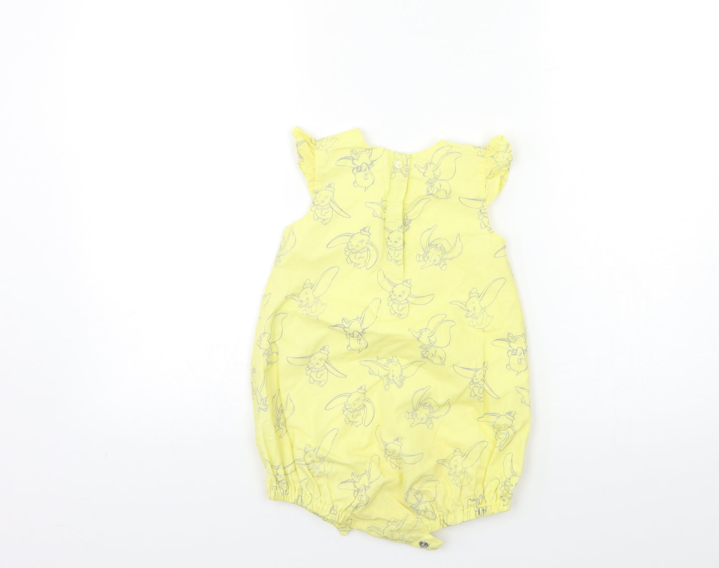 Disney Baby Yellow Geometric  Babygrow One-Piece Size 12 Months