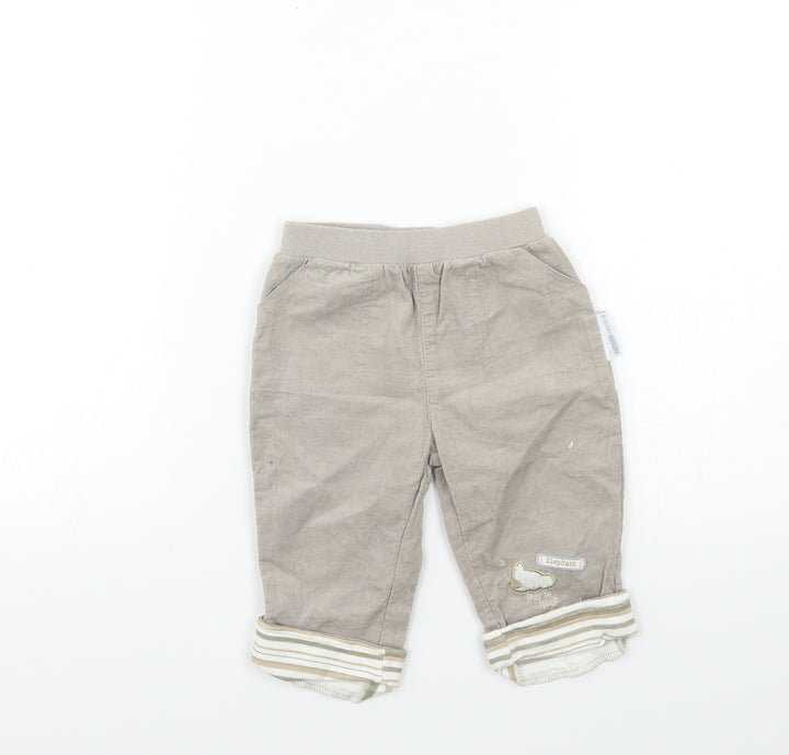 Nursery Time Baby Grey Corduroy Track Pants Trousers Size 3-6 Months