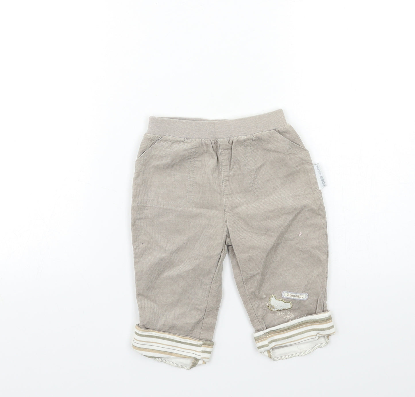 Nursery Time Baby Grey  Corduroy Track Pants Trousers Size 3-6 Months