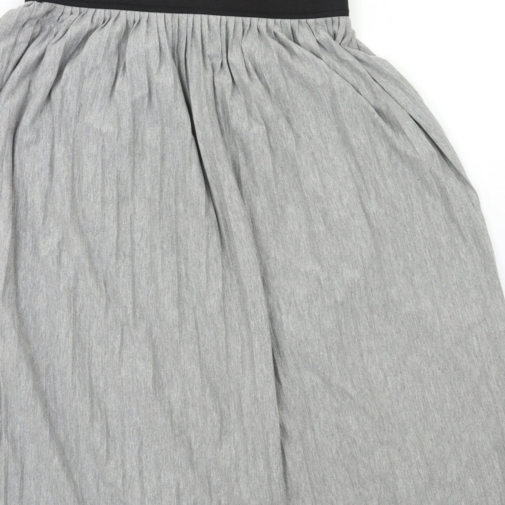 New Look Womens Grey   Pleated Skirt Size 14