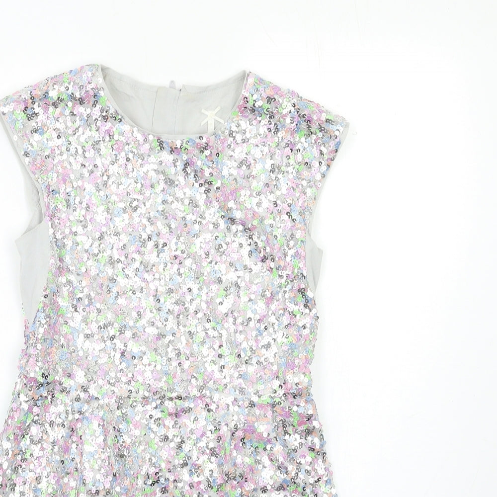 NEXT Girls Grey   Fit & Flare  Size 10 Years