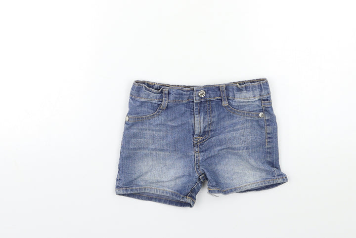 Preworn Girls Blue Denim Cut-Off Shorts Size 3 Years