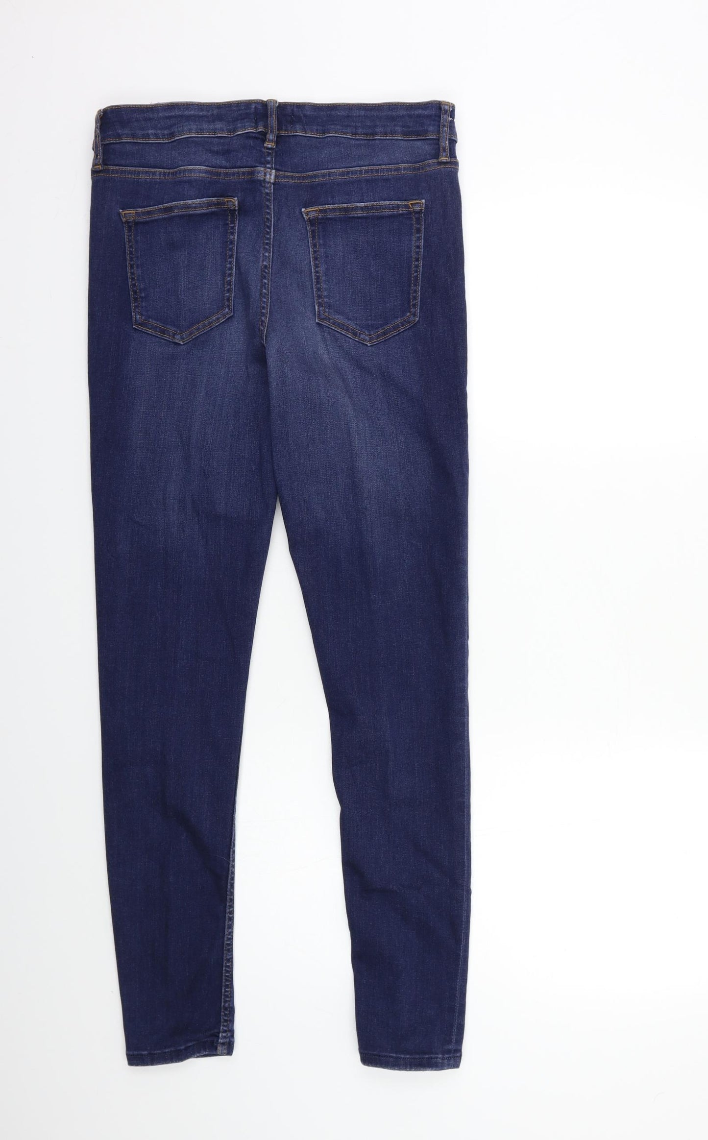 F&F Womens Blue  Denim Skinny Jeans Size 12 L28 in