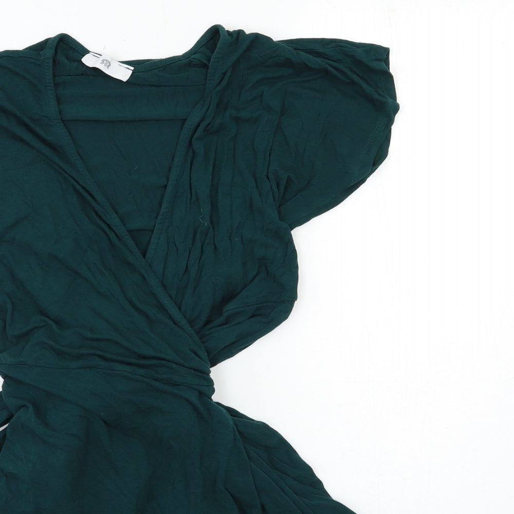 Preworn Womens Green   Wrap Dress  Size M