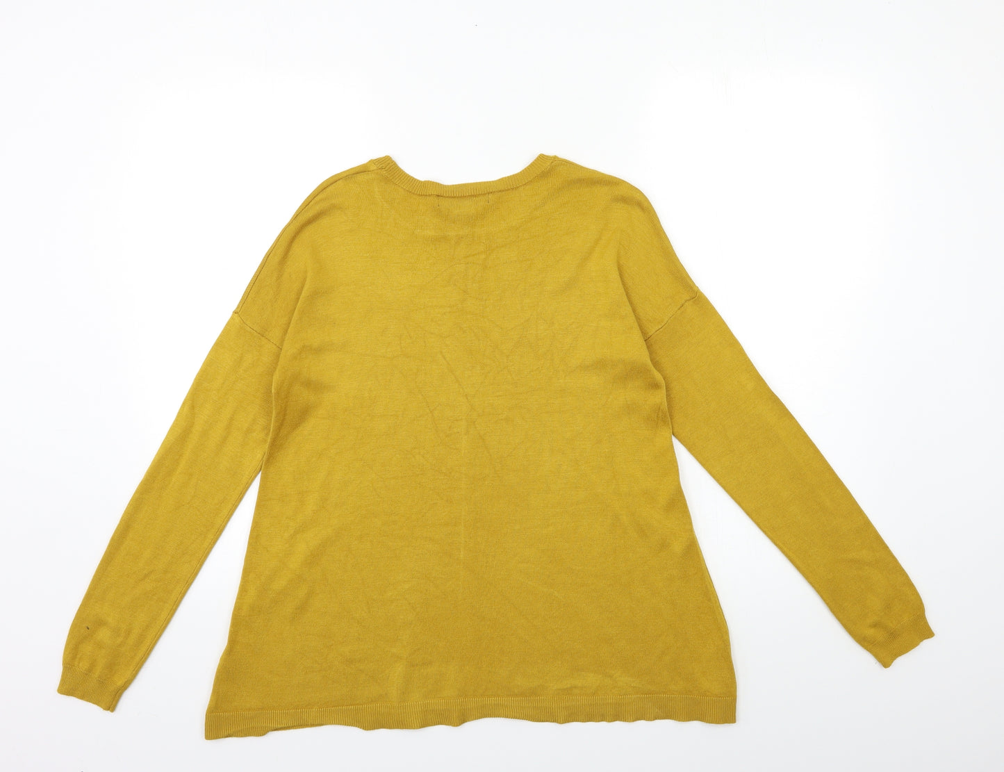 Atmosphere Womens Yellow  Knit Pullover Jumper Size 12