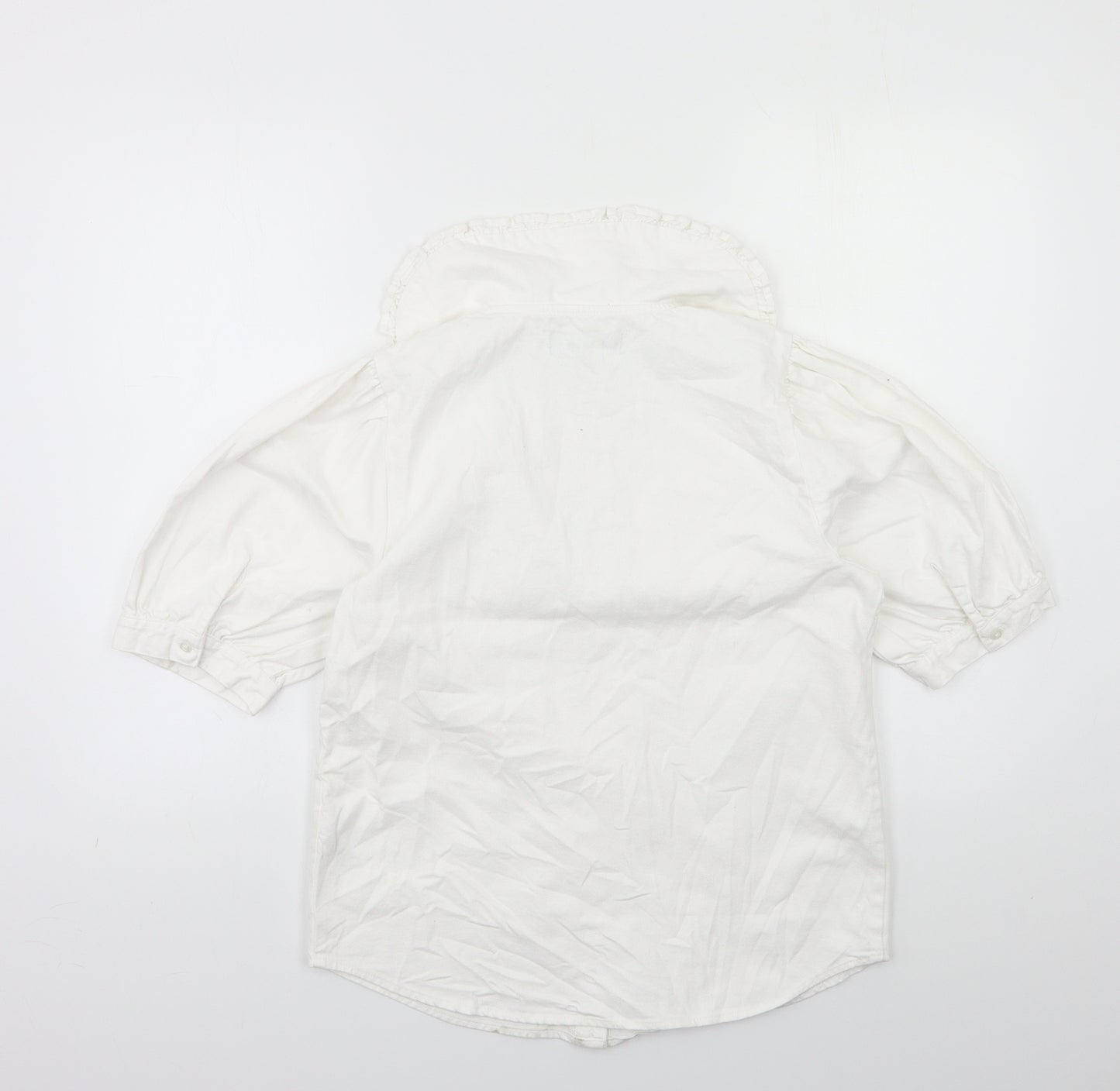 NEXT Womens White  Denim Basic Blouse Size 8