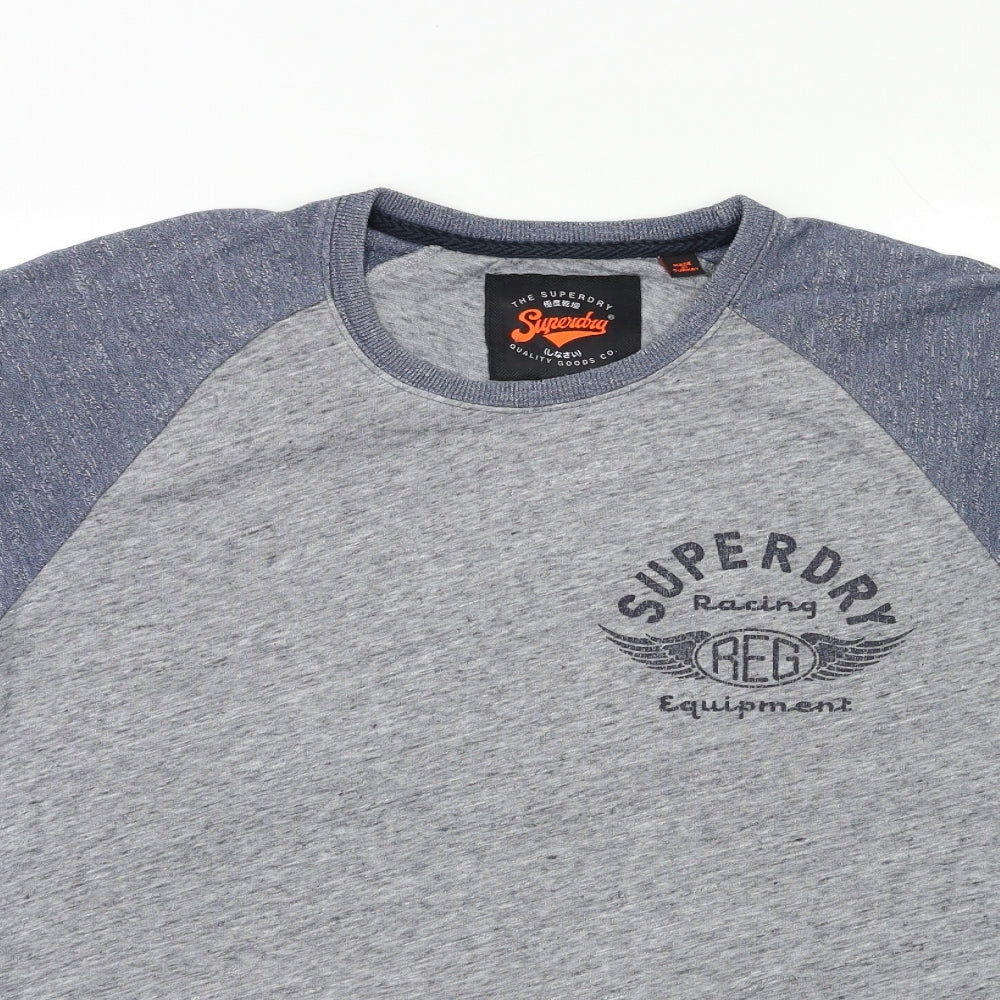 Superdry Mens Grey    T-Shirt Size L