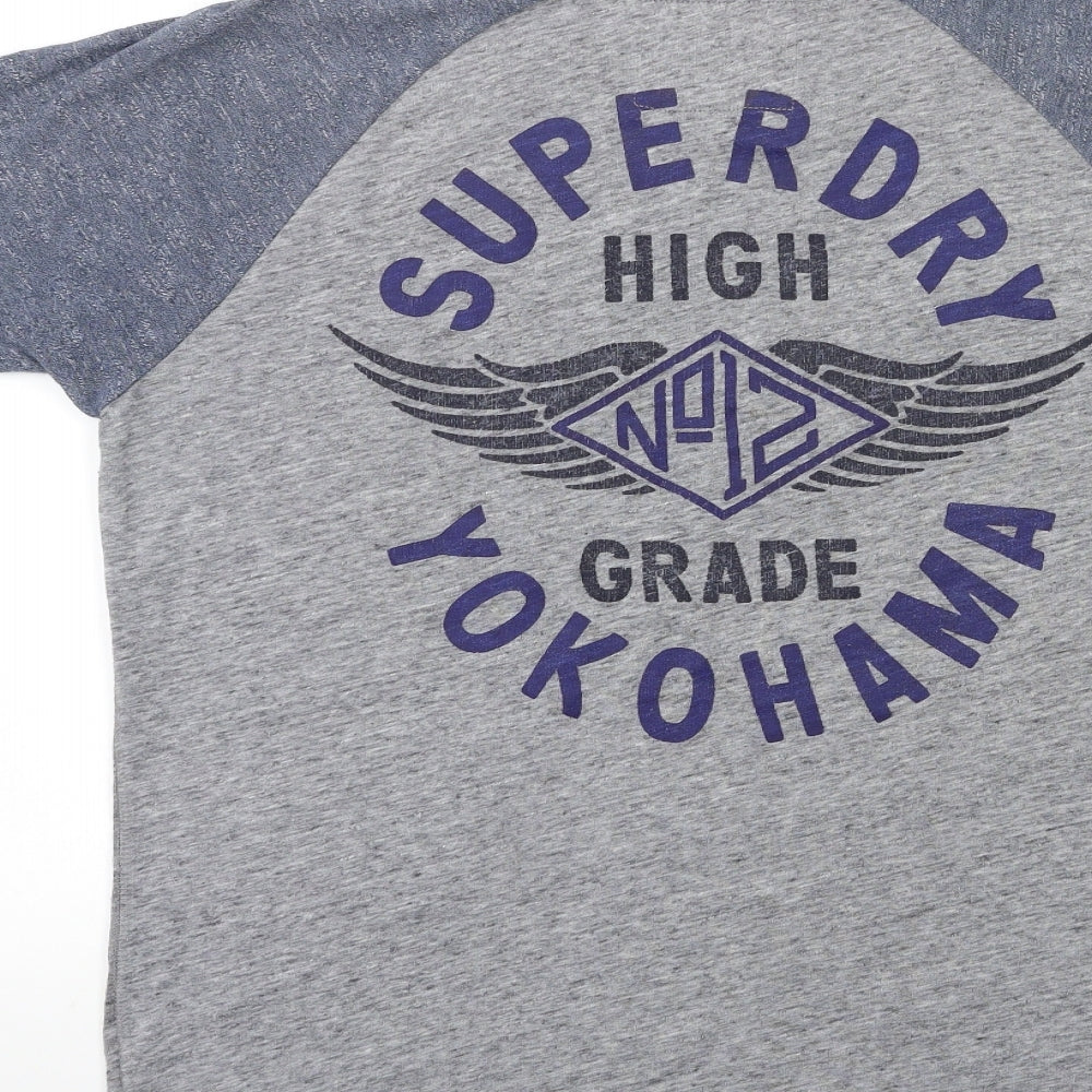 Superdry Mens Grey    T-Shirt Size L