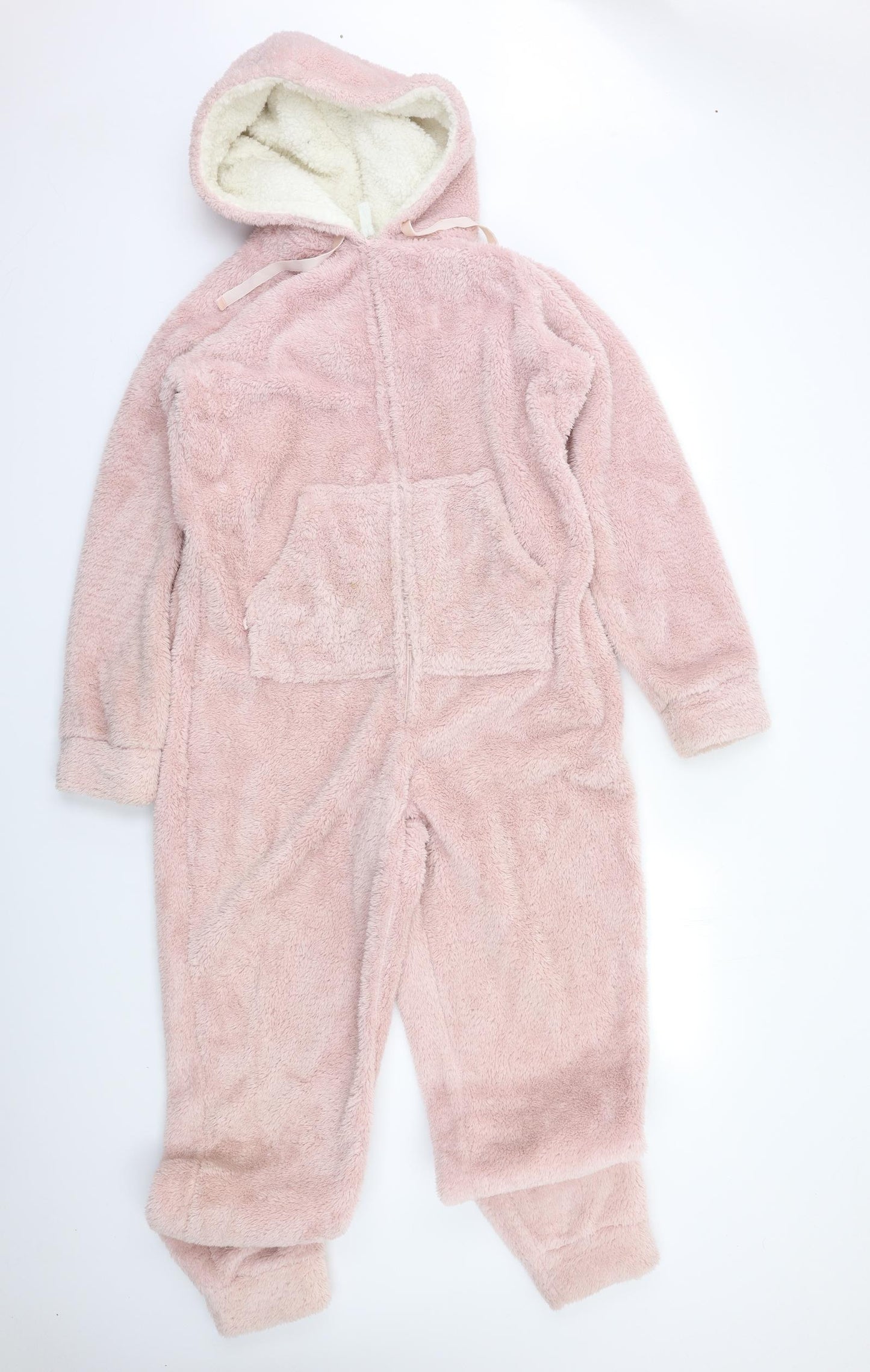 Marks and Spencer Womens Pink  Fleece Kimono One Piece Size 10