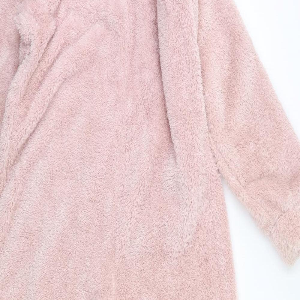Marks and Spencer Womens Pink  Fleece Kimono One Piece Size 10