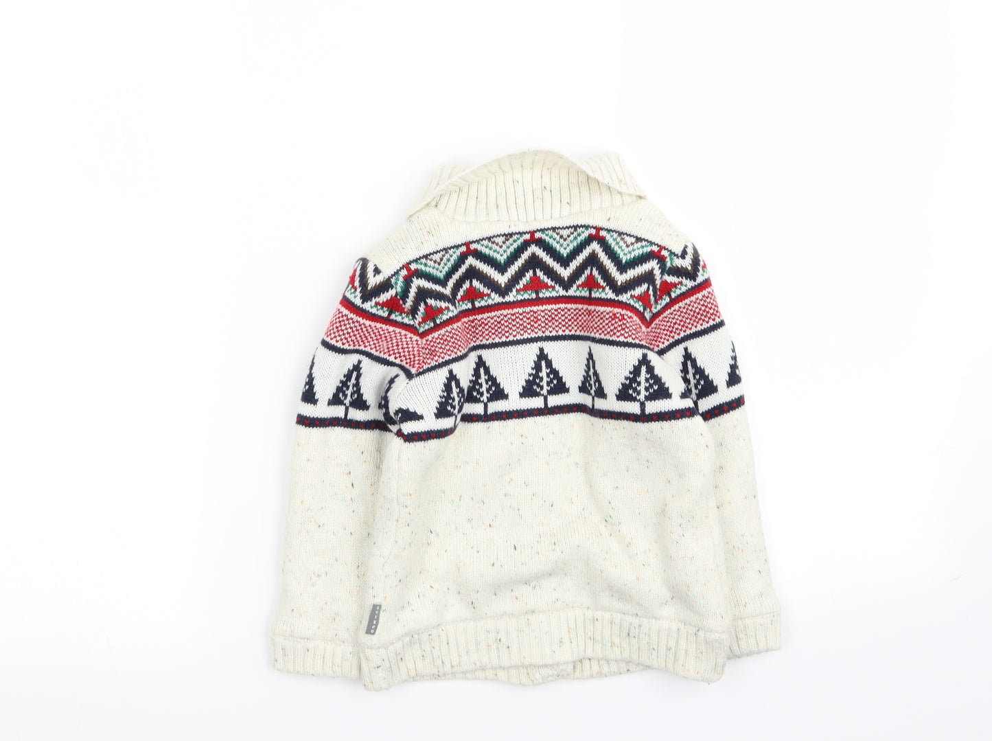 nutmeh Boys Multicoloured Geometric  Cardigan Jumper Size 2 Years