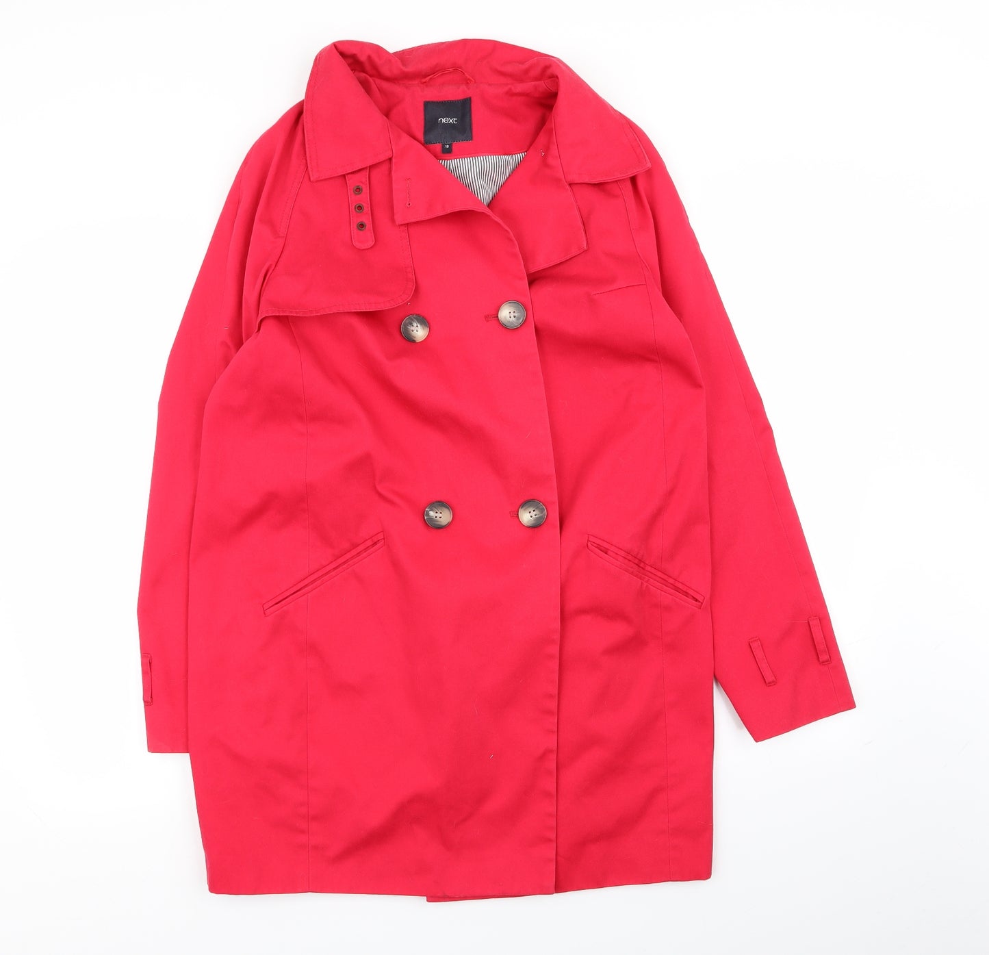 NEXT Womens Pink   Overcoat Coat Size 10