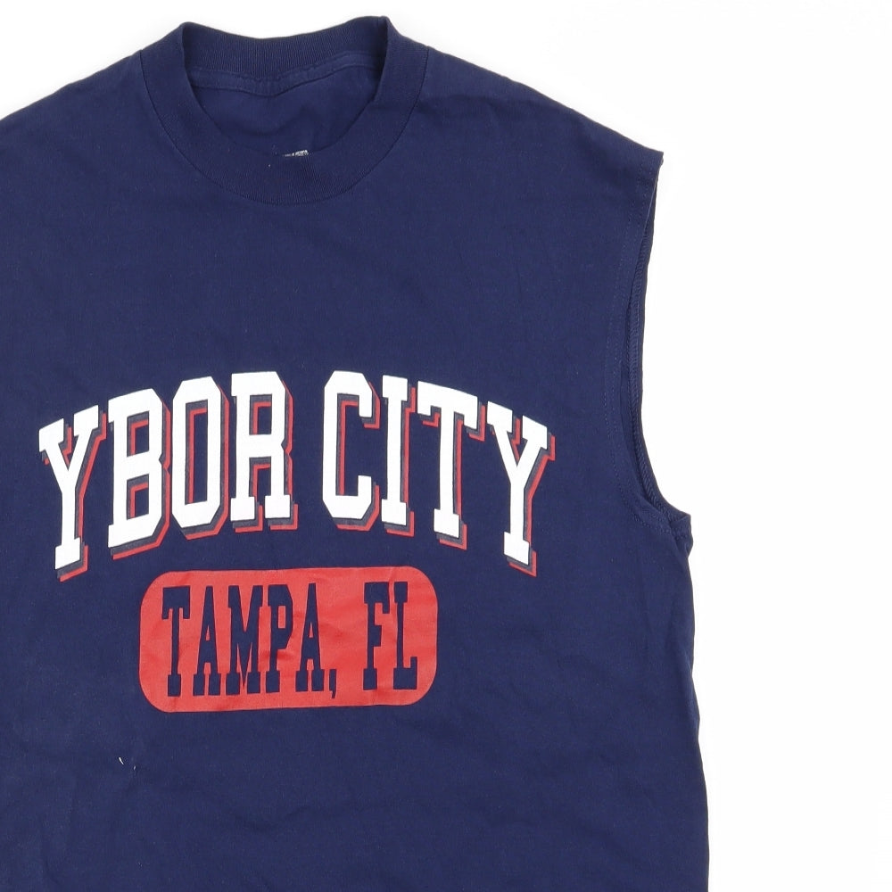 Preworn Mens Blue    T-Shirt Size M  - tank top