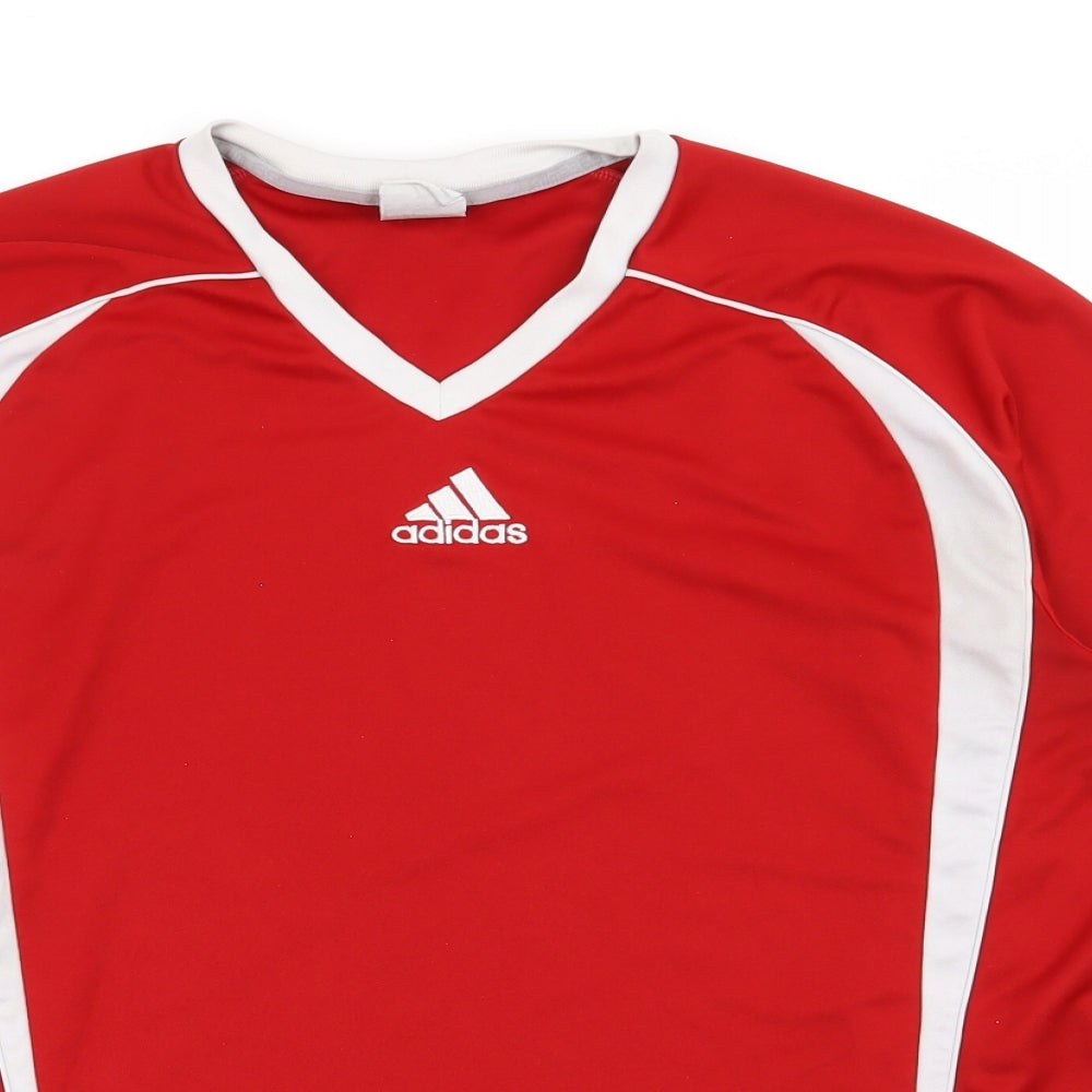 adidas Mens Red    T-Shirt Size L