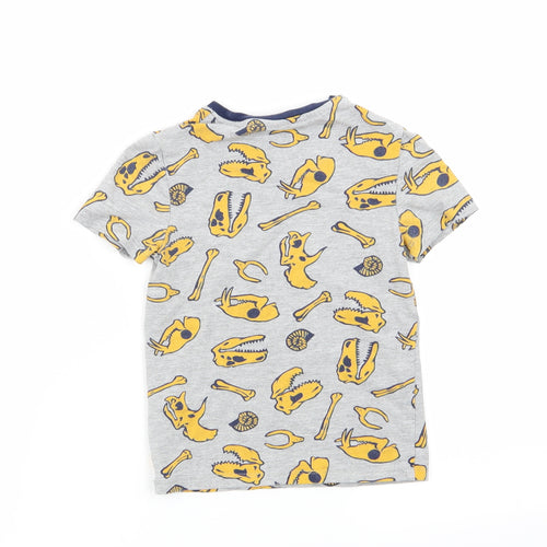 M&S Boys Grey Geometric   Pyjama Top Size 3-4 Years