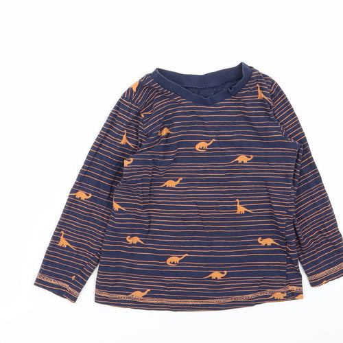 Asda George Boys Multicoloured Striped  Basic T-Shirt Size 3-4 Years