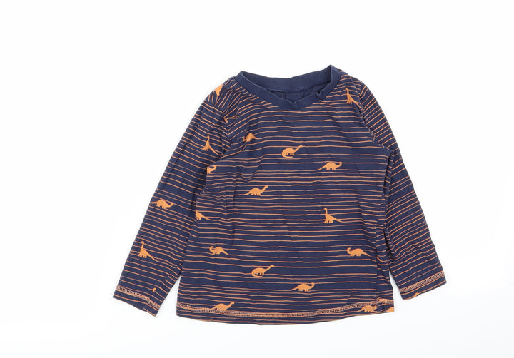 Asda George Boys Multicoloured Striped  Basic T-Shirt Size 3-4 Years