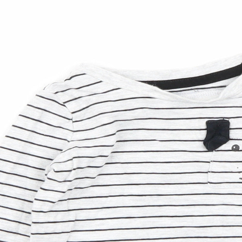 F&F Boys Multicoloured Striped  Basic T-Shirt Size 3-6 Months