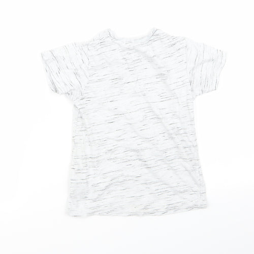 Matalan Girls Grey Striped  Basic T-Shirt Size 4-5 Years