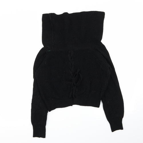 PLT Womens Black   Pullover Jumper One Size