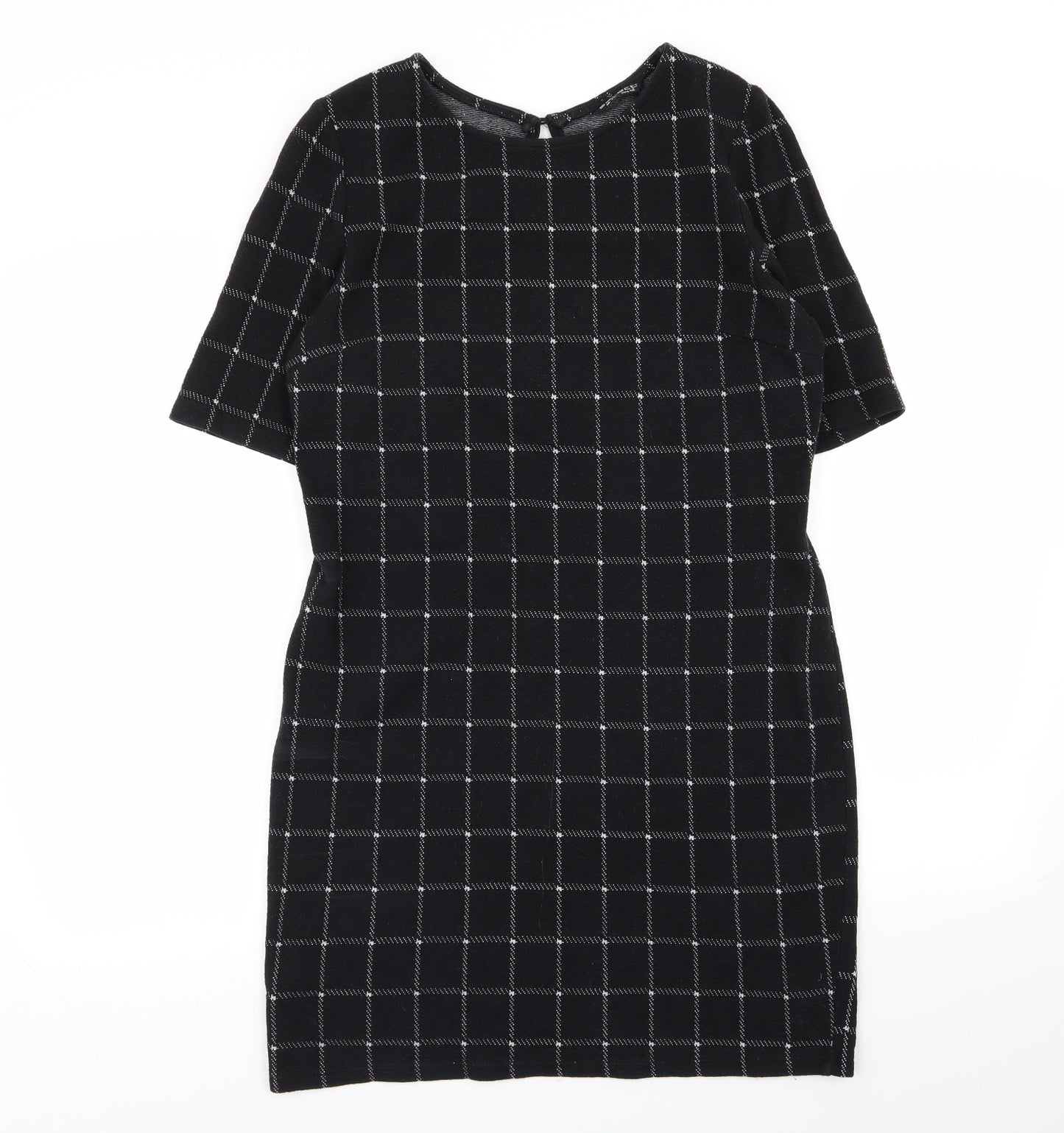 Select Womens Black Check  A-Line  Size 14