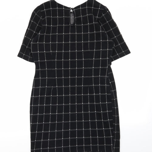 Select Womens Black Check  A-Line  Size 14