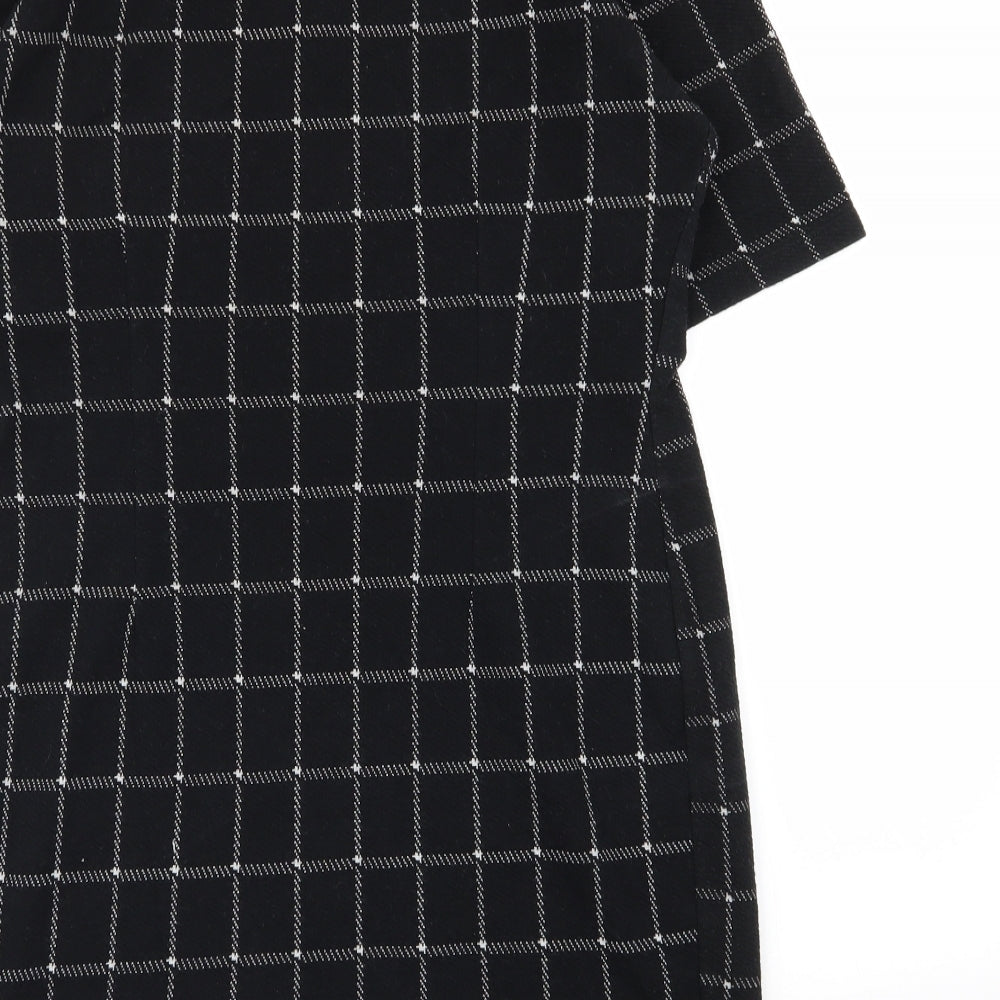Select Womens Black Check  A-Line  Size 14