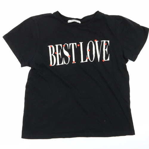 Pull&Bear Womens Black   Basic T-Shirt Size S