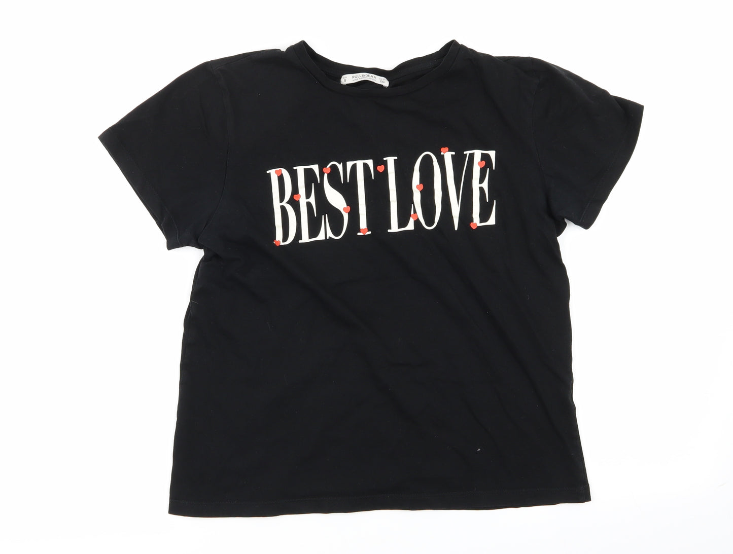 Pull&Bear Womens Black   Basic T-Shirt Size S