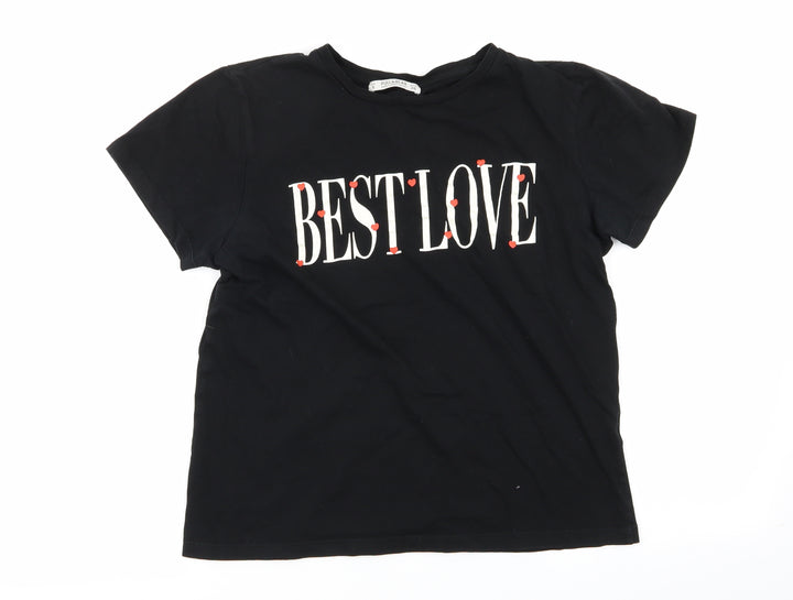 Pull&Bear Womens Black   Basic T-Shirt Size S