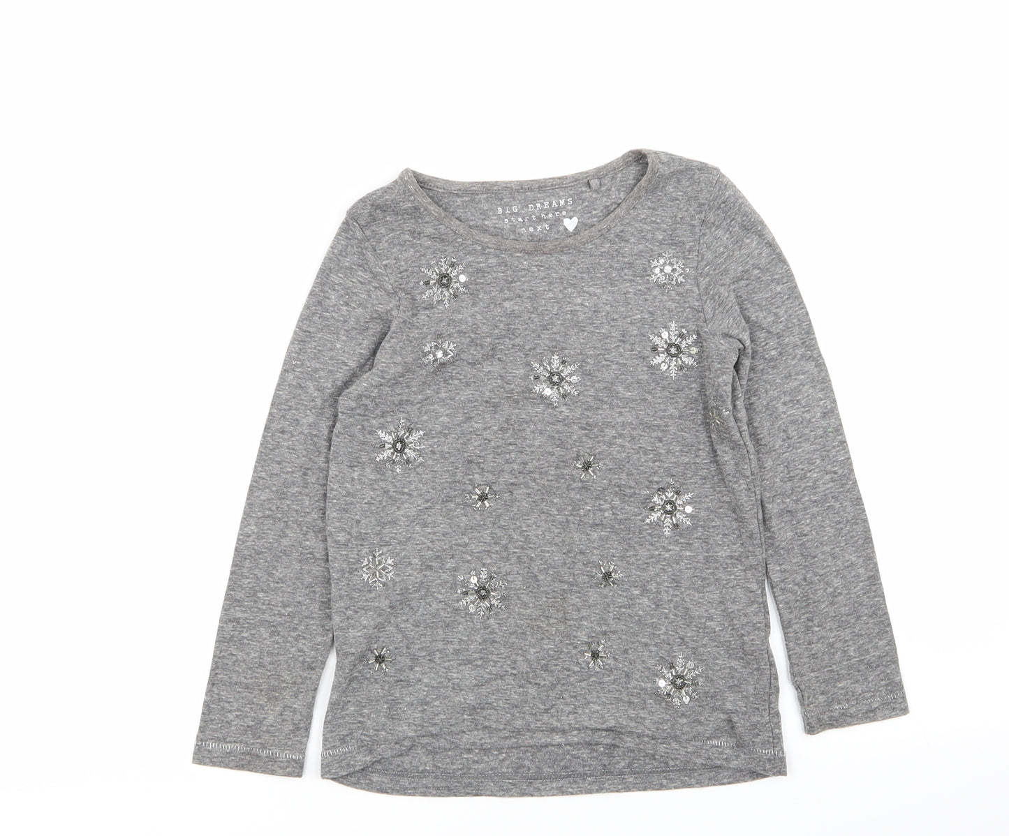 NEXT Girls Grey   Basic T-Shirt Size 6 Years