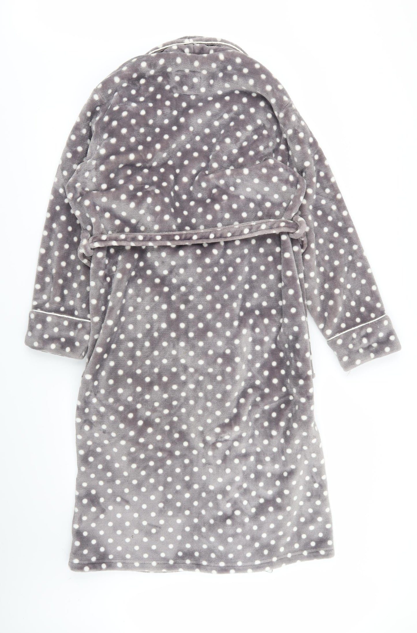 love to lounge Womens Grey Polka Dot  Top Robe Size M
