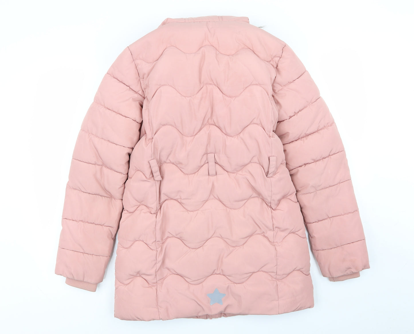 F&F Girls Pink   Parka Coat Size 13-14 Years