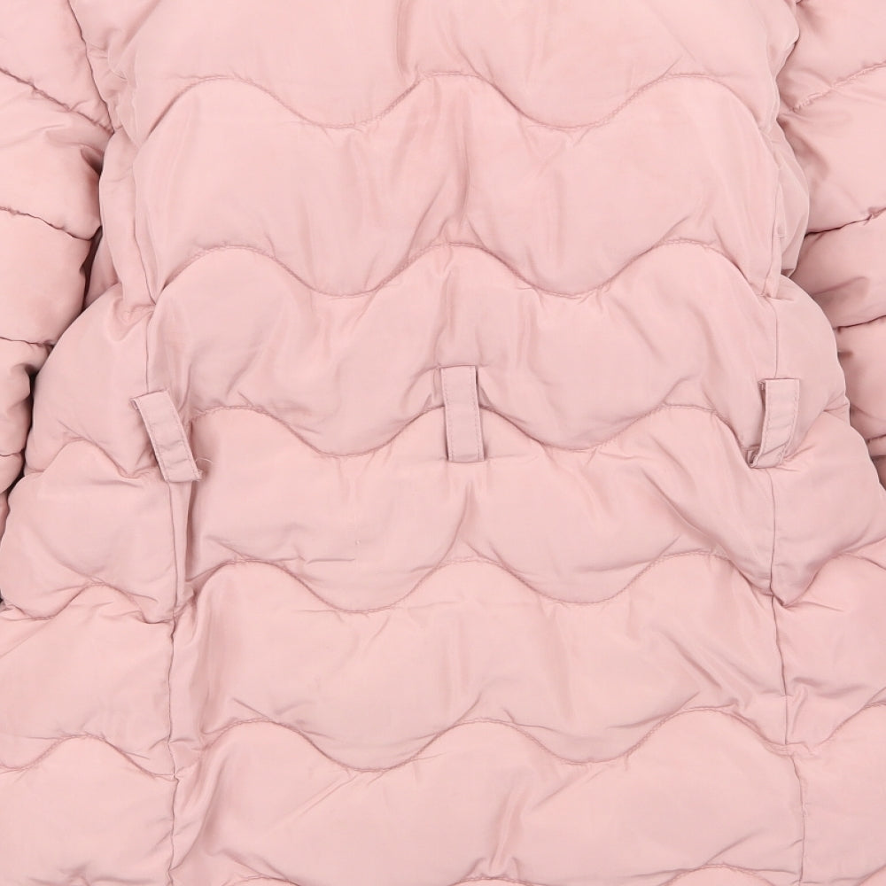 F&F Girls Pink   Parka Coat Size 13-14 Years