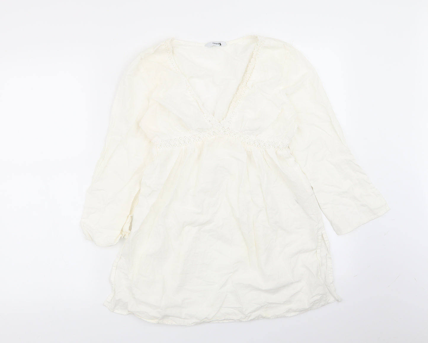 Asda George Womens White   Basic Blouse Size S