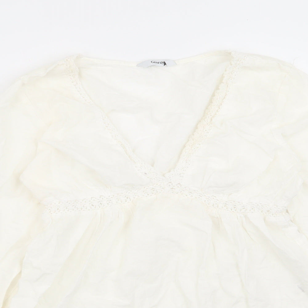 Asda George Womens White   Basic Blouse Size S