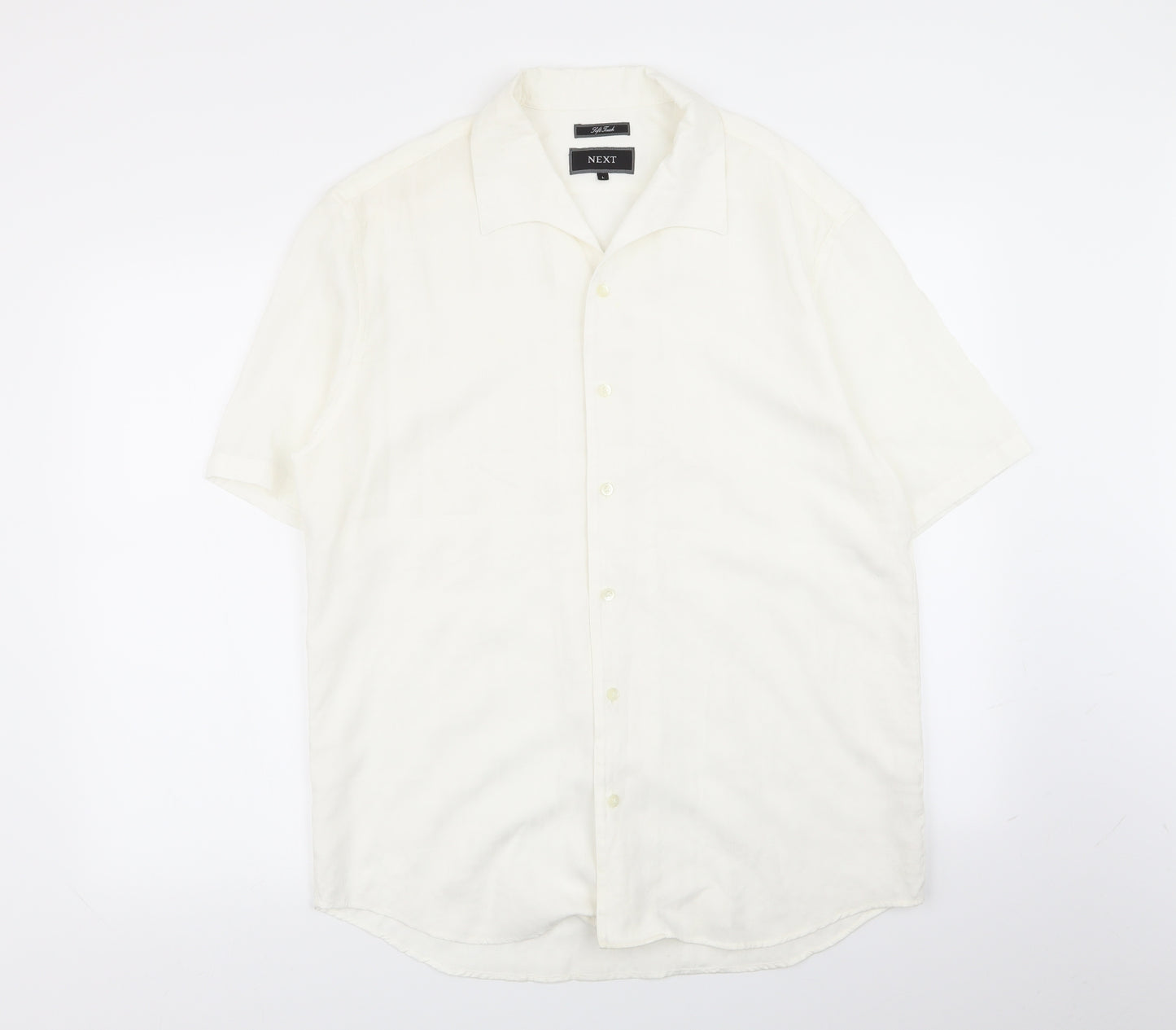 NEXT Mens White    Button-Up Size L
