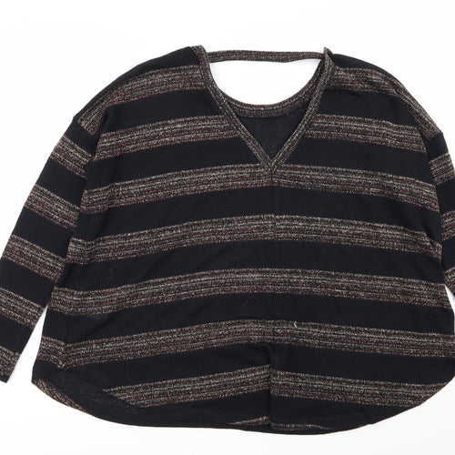 NEXT Womens Multicoloured Striped  Basic T-Shirt Size 8