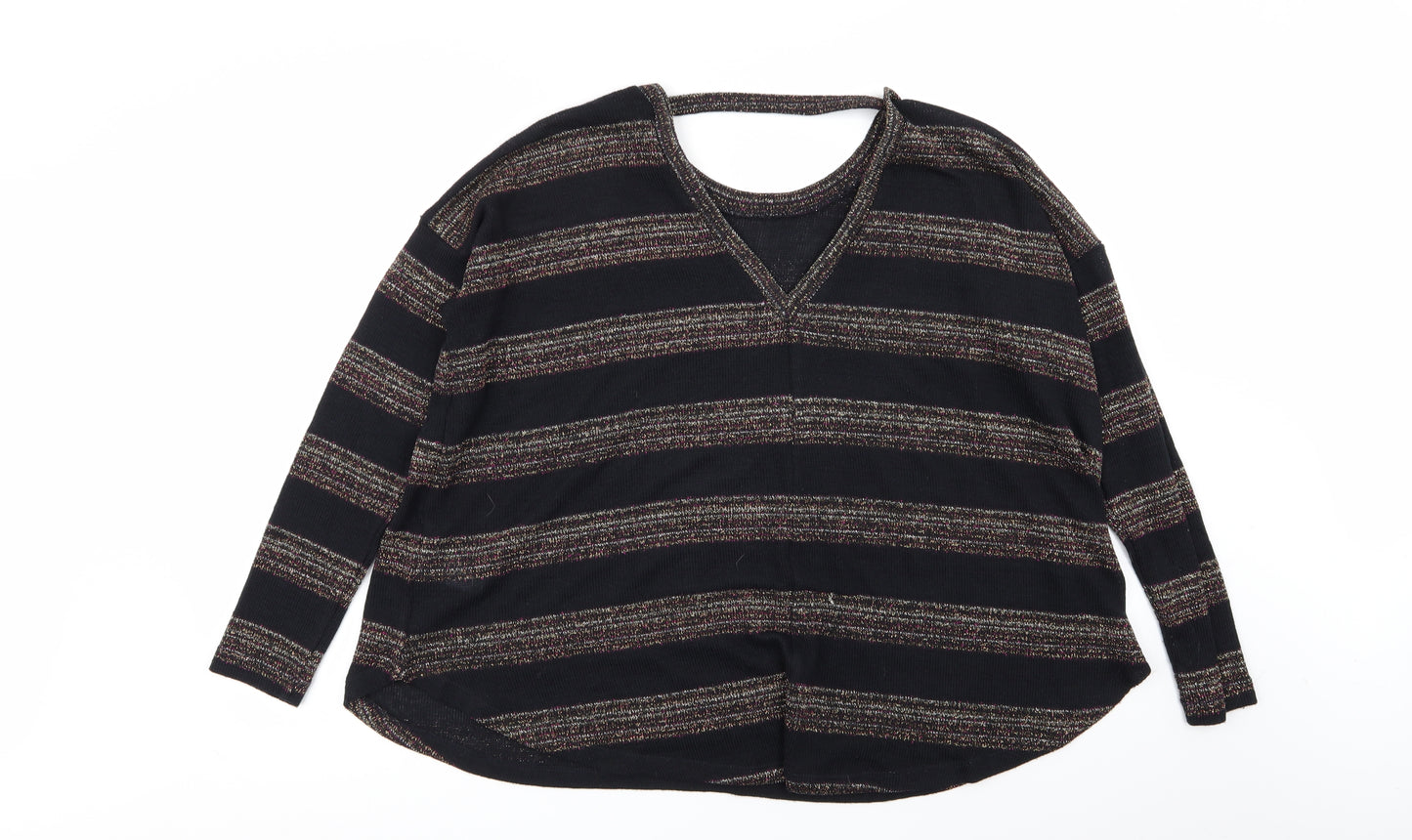 NEXT Womens Multicoloured Striped  Basic T-Shirt Size 8