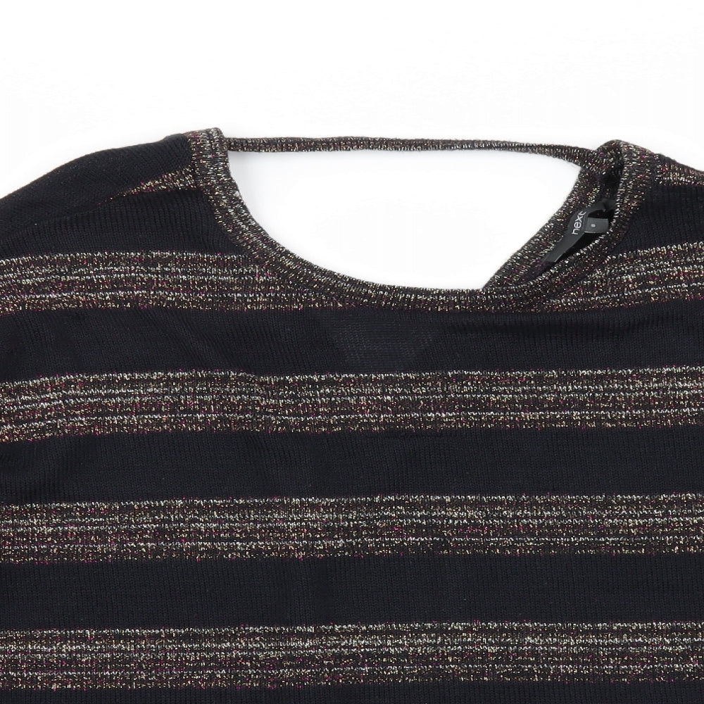 NEXT Womens Multicoloured Striped  Basic T-Shirt Size 8
