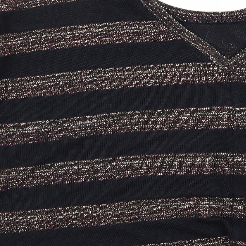 NEXT Womens Multicoloured Striped  Basic T-Shirt Size 8