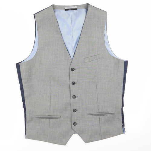Cedar Wood State Mens Multicoloured Striped  Jacket Suit Waistcoat Size M