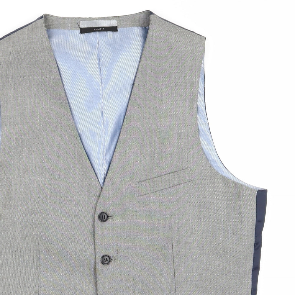 Cedar Wood State Mens Multicoloured Striped  Jacket Suit Waistcoat Size M
